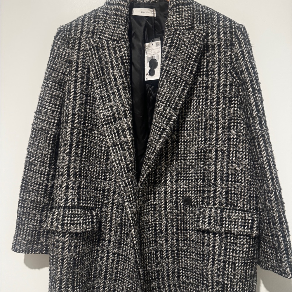 Zara Monochrome Plaid Jacket